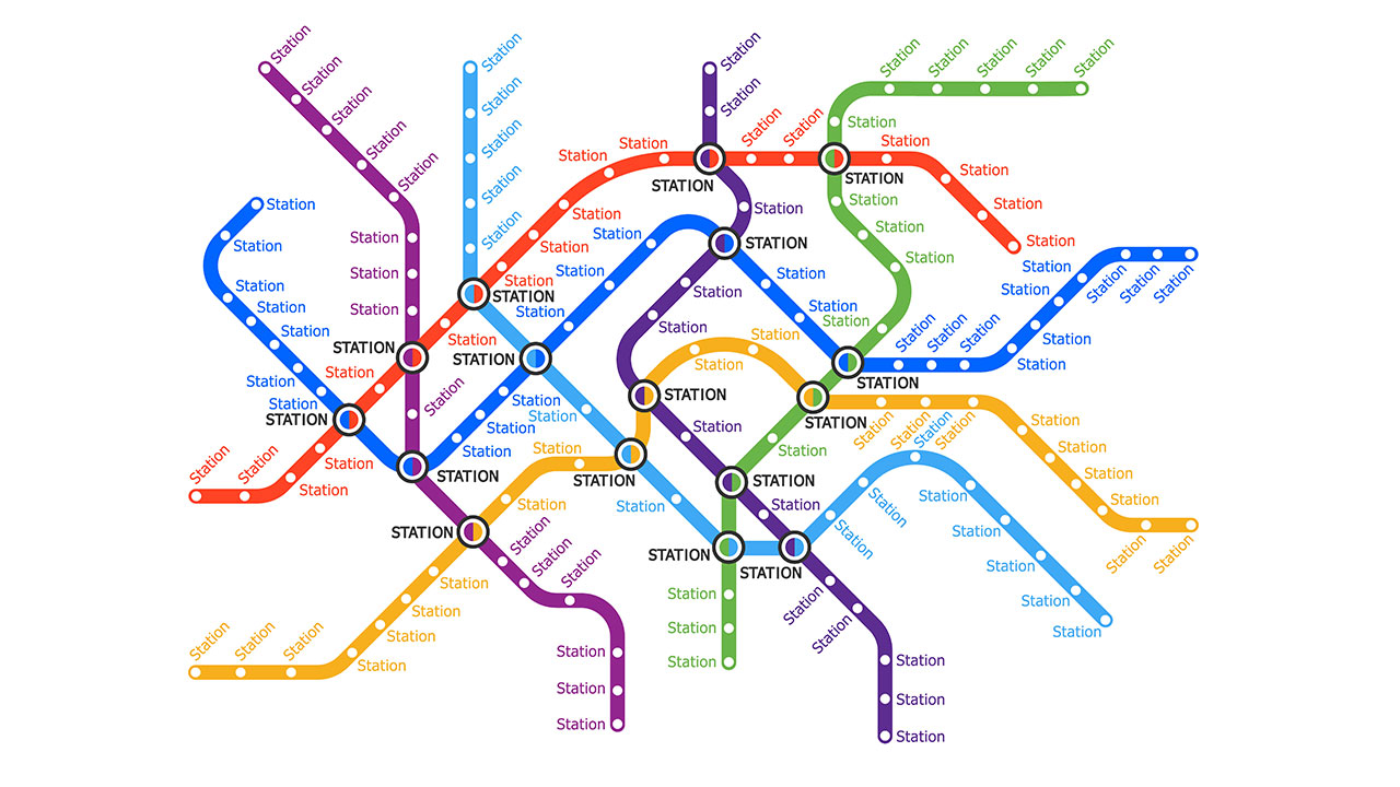 Local Train Routes map